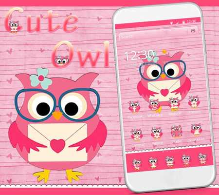 Emulate Android APK Pink Owl Love Theme Emulate Android APK Pink Owl Love Theme