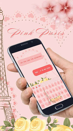 Emulate Android APK Pink Paris romance france beautiful keyboard Emulate Android APK Pink Paris romance france beautiful keyboard