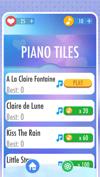 Emulate iPhone app Pink Piano Tiles : Piano Games using MyAndroid