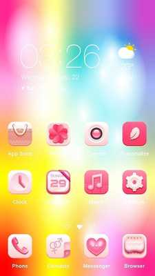 Emulate Android APK Pink Rainbow Best Theme