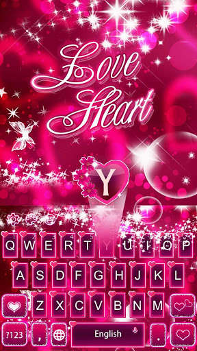 Emulate Android APK Pink Romantic Rose Keyboard