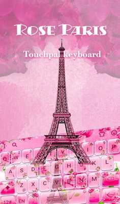 Emulate Android APK Pink Romantic Rose Paris Keyboard Theme