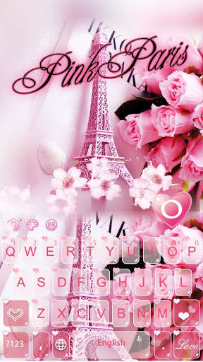 Emulate Android APK Pink Sweet Paris Tower Keyboard