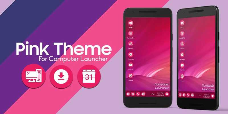 Emulate Android APK Pink Theme For Computer Launcher Emulate Android APK Pink Theme For Computer Launcher