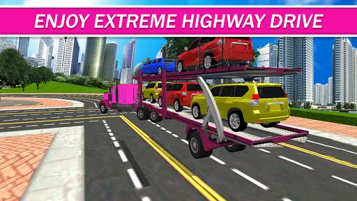 Run android online APK Pink Trailer Truck Driver Adventure 3D Car Carrier from MyAndroid or emulate Pink Trailer Truck Driver Adventure 3D Car Carrier using MyAndroid