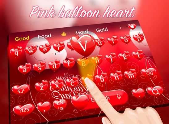 Emulate Android APK pink Valentines Day Heart Theme Keyboard