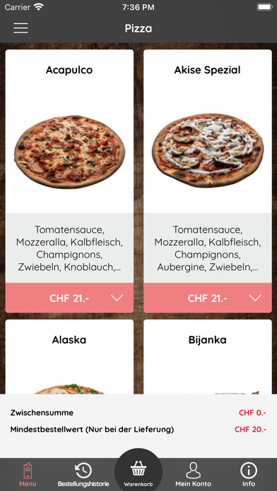 Emulate iPhone app Pinocchio Pizza using MyAndroid Emulate iPhone app Pinocchio Pizza using MyAndroid