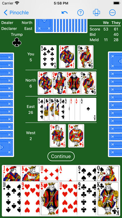 Emulate iPhone app Pinochle - Expert AI using MyAndroid Emulate iPhone app Pinochle - Expert AI using MyAndroid