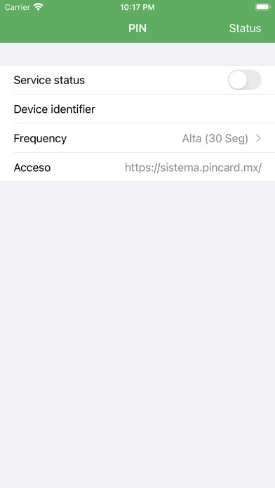 Emulate iPhone app PIN Rastreador using MyAndroid