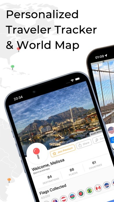 Emulate iPhone app Pin Traveler: Trip Tracker Map using MyAndroid