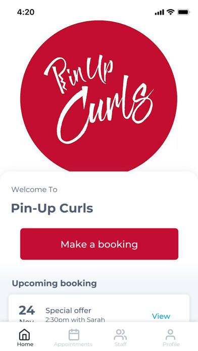 Emulate iPhone app Pin-Up Curls using MyAndroid
