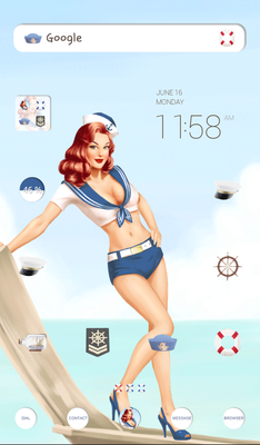 Emulate Android APK pin up marine girl dodol theme
