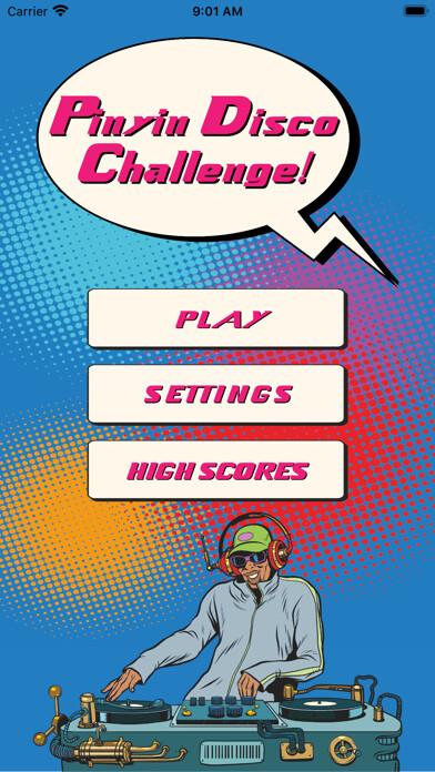 Emulate iPhone app Pinyin Disco Challenge! using MyAndroid Emulate iPhone app Pinyin Disco Challenge! using MyAndroid