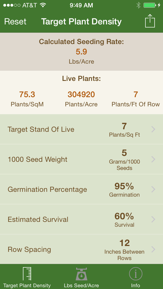 Emulate iPhone app Pioneer Canola Seed Rate Calculator using MyAndroid Emulate iPhone app Pioneer Canola Seed Rate Calculator using MyAndroid