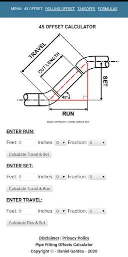 Run android online APK Pipe Fitting Offsets Calculator from MyAndroid or emulate Pipe Fitting Offsets Calculator using MyAndroid