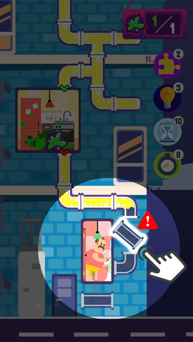 Emulate iPhone app Pipe Infectors - Puzzle using MyAndroid
