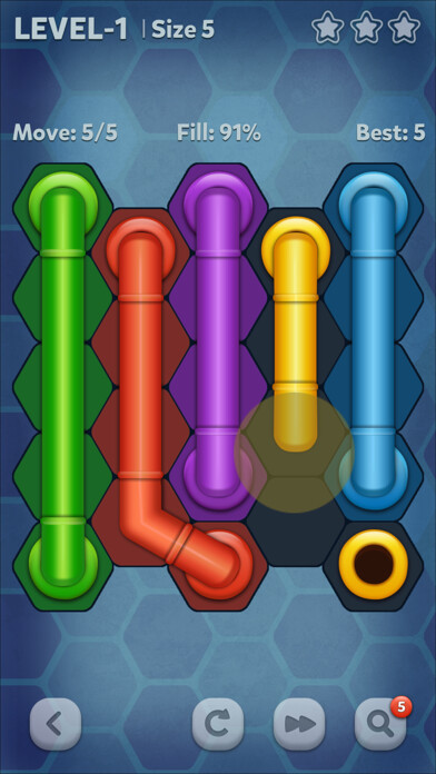 Emulate iPhone app Pipe Lines : Hexa using MyAndroid Emulate iPhone app Pipe Lines : Hexa using MyAndroid