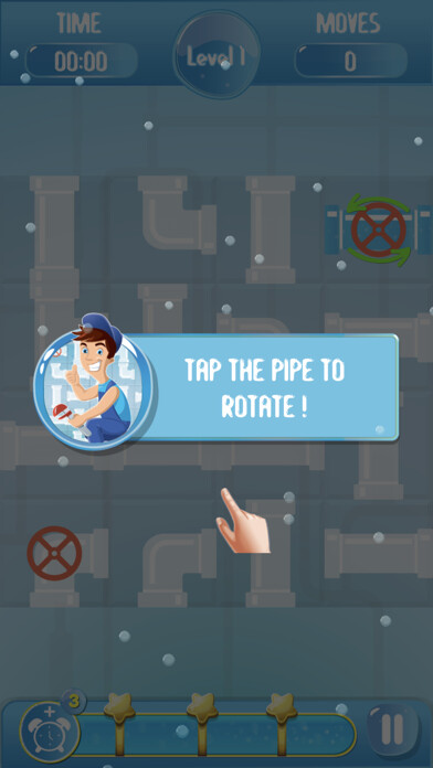 Emulate iPhone app Pipes Puzzle Yapboz Bulmaca using MyAndroid