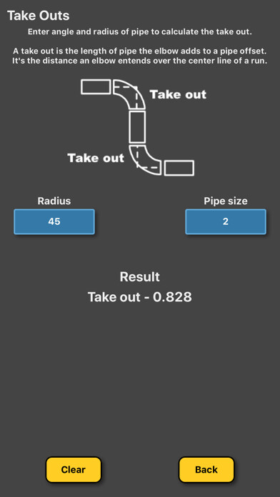 Emulate iPhone app Pipe takeout calculator using MyAndroid Emulate iPhone app Pipe takeout calculator using MyAndroid