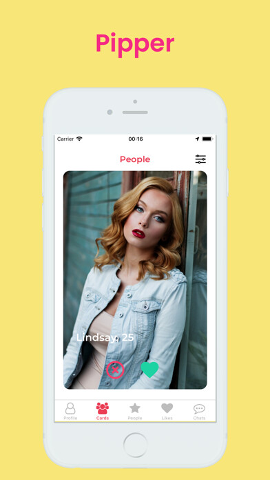 Emulate iPhone app Pipper - Dating. Love. Meet. using MyAndroid