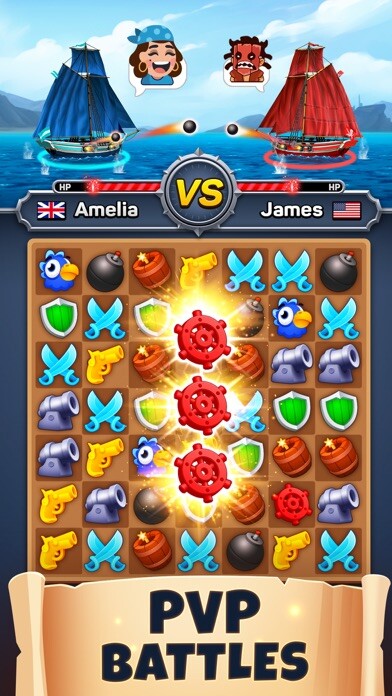 Emulate iPhone app Pirates & Puzzles - PVP League using MyAndroid Emulate iPhone app Pirates & Puzzles - PVP League using MyAndroid