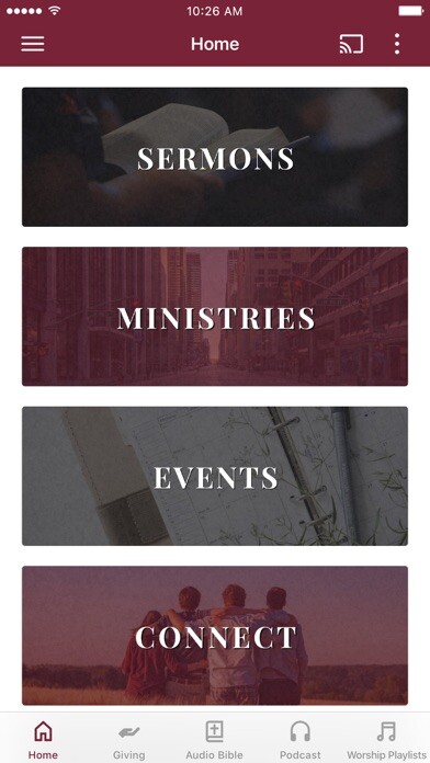 Emulate iPhone app Pisgah Baptist Church App using MyAndroid Emulate iPhone app Pisgah Baptist Church App using MyAndroid