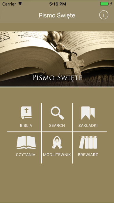 Emulate iPhone app Pismo Święte (old) using MyAndroid