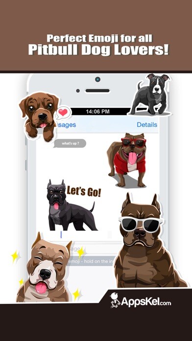 Emulate iPhone app Pit Bull Dogs Emoji Stickers using MyAndroid Emulate iPhone app Pit Bull Dogs Emoji Stickers using MyAndroid