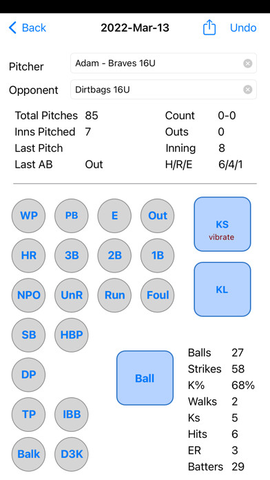 Emulate iPhone app Pitch Counter & Stat Tracker using MyAndroid Emulate iPhone app Pitch Counter & Stat Tracker using MyAndroid