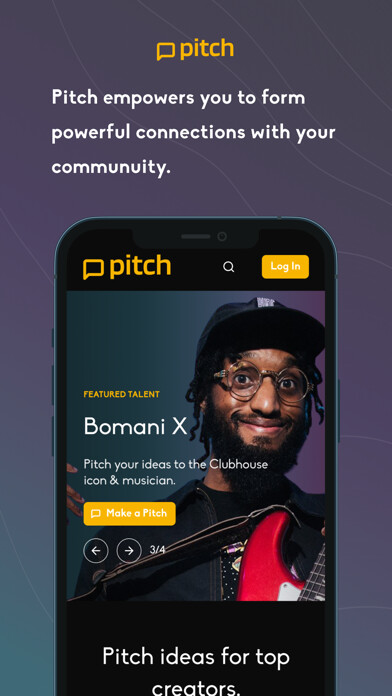 Emulate iPhone app Pitch Crowdfunding using MyAndroid