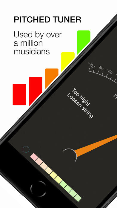 Emulate iPhone app Pitched Tuner - Tuning App using MyAndroid