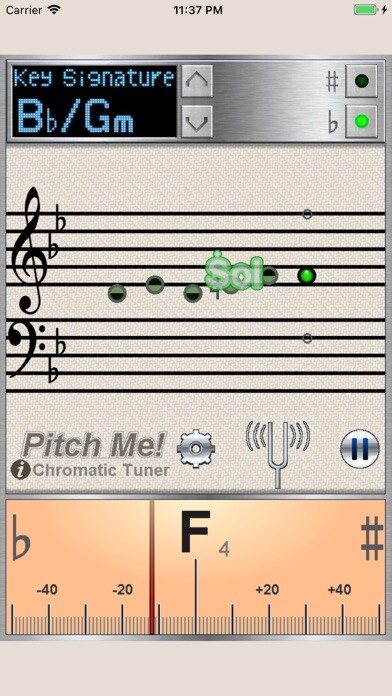 Emulate iPhone app PitchMe - Chromatic Tuner using MyAndroid Emulate iPhone app PitchMe - Chromatic Tuner using MyAndroid