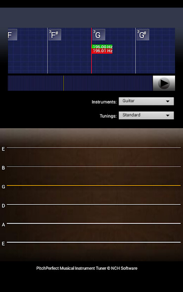 Emulate iPhone app PitchPerfect Guitar Tuner using MyAndroid Emulate iPhone app PitchPerfect Guitar Tuner using MyAndroid