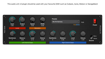 Emulate iPhone app Pitch Shifter AUv3 Plugin using MyAndroid
