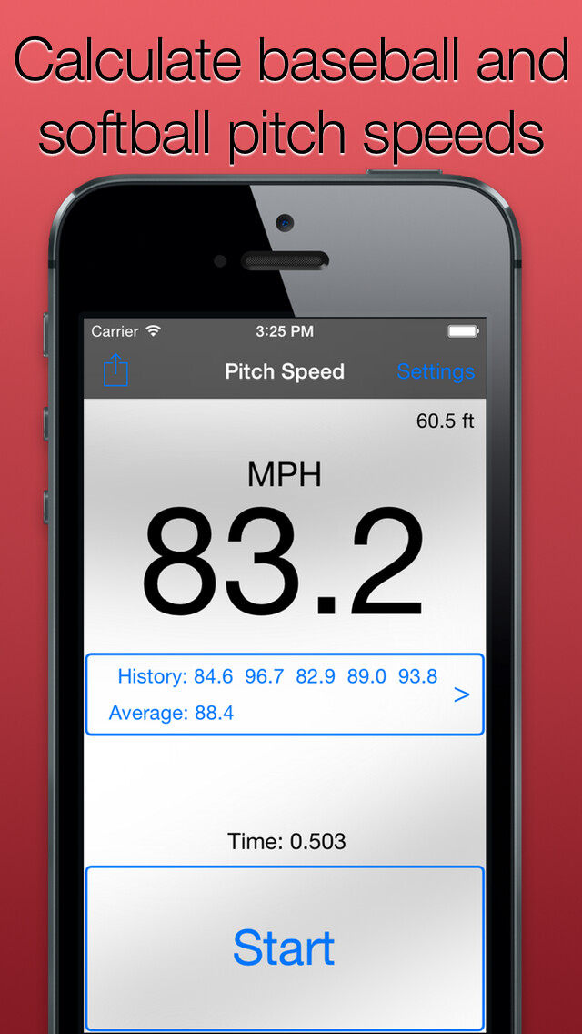 Emulate iPhone app Pitch Speed for Baseball and Softball - Track How Fast like Radar Gun using MyAndroid