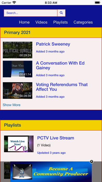 Emulate iPhone app Pittsburgh Community TV using MyAndroid Emulate iPhone app Pittsburgh Community TV using MyAndroid
