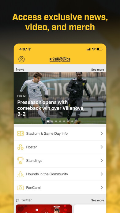 Emulate iPhone app Pittsburgh Riverhounds SC using MyAndroid Emulate iPhone app Pittsburgh Riverhounds SC using MyAndroid