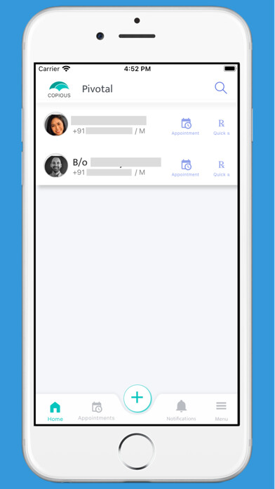 Emulate iPhone app Pivotal by Copious using MyAndroid