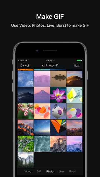 Emulate iPhone app Pixact - Make GIF & Live using MyAndroid