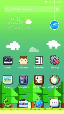 Emulate Android APK Pixel-APUS Launcher theme