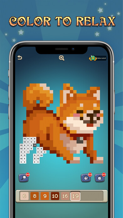 Emulate iPhone app Pixel Art Gallery: paint color using MyAndroid Emulate iPhone app Pixel Art Gallery: paint color using MyAndroid