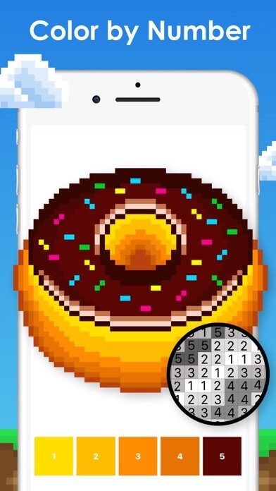 Emulate iPhone app Pixel art games : Pixel Color using MyAndroid