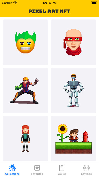 Emulate iPhone app Pixel Art NFT Maker using MyAndroid