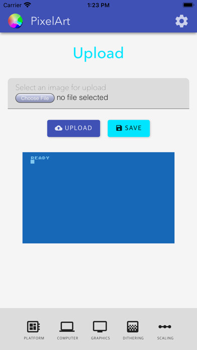 Emulate iPhone app PixelArt - RetroGraphics Sim using MyAndroid
