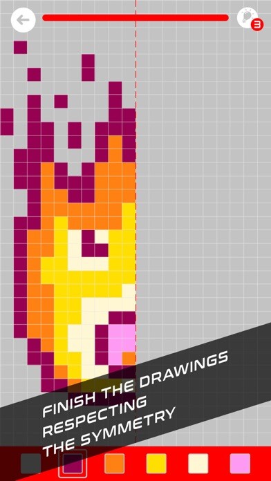 Emulate iPhone app Pixel Art Symmetry Drawing using MyAndroid