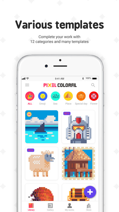 Emulate iPhone app Pixel ColorFil using MyAndroid