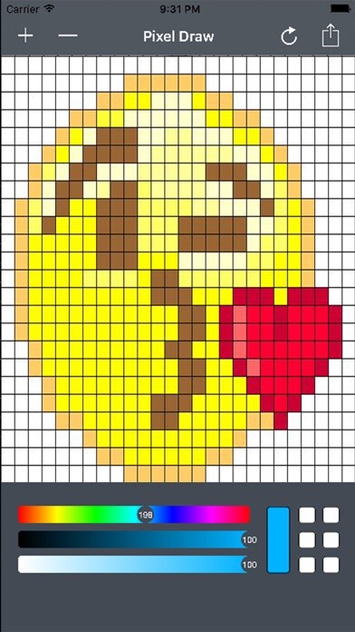 Emulate iPhone app Pixel Drawing Tool - Bit Editor To Make Pixel Arts using MyAndroid Emulate iPhone app Pixel Drawing Tool - Bit Editor To Make Pixel Arts using MyAndroid