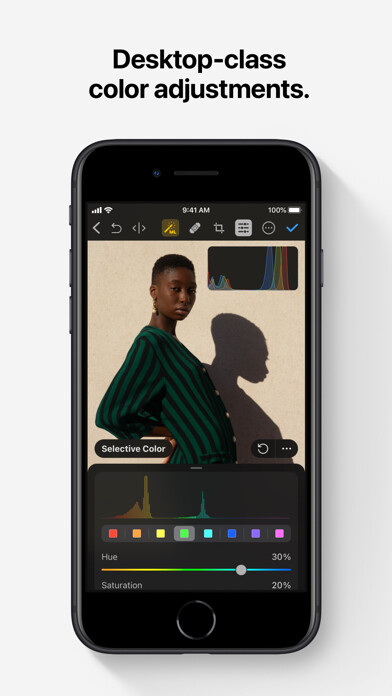 Emulate iPhone app Pixelmator Photo using MyAndroid