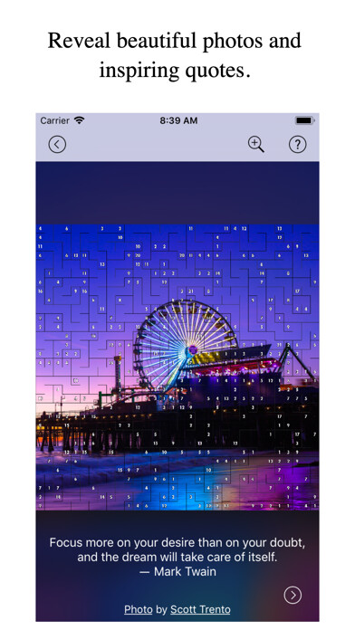 Emulate iPhone app -Pixel Puzzles- using MyAndroid