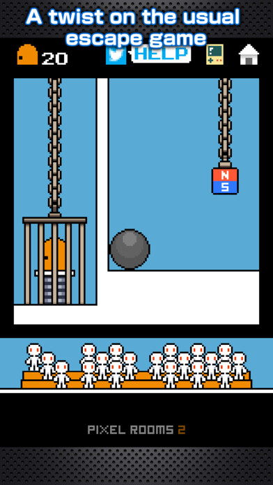 Emulate iPhone app Pixel Rooms 2 room escape game using MyAndroid